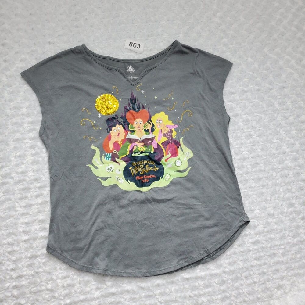 Disney Parks Hocus Pocus Sanderson Sisters T-Shirt Villain Spelltacular 2019 L
